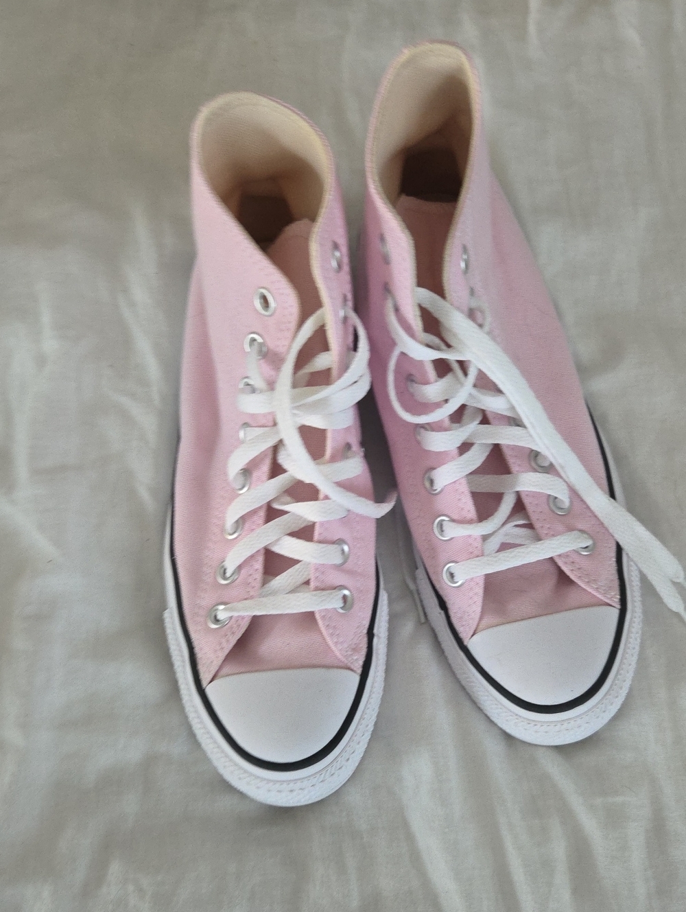 Converse Chuck Taylor High Top Canvas Sneakers - Light Pink & White